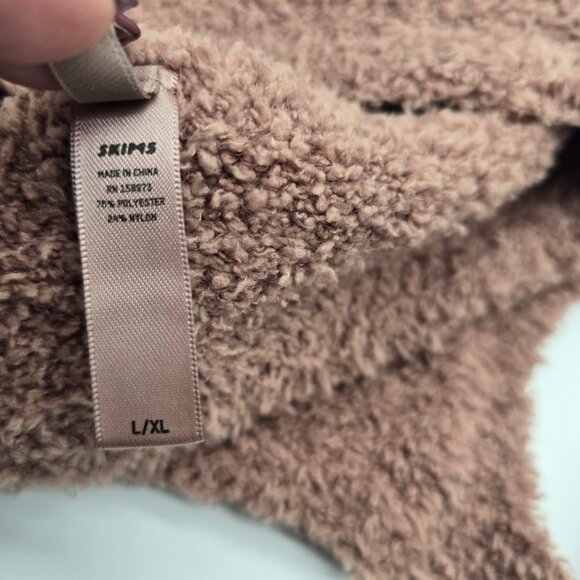 SKIMS Cozy Knit Halter Tank Womens L XL Rose Clay Tie Back - Picture 6 of 10